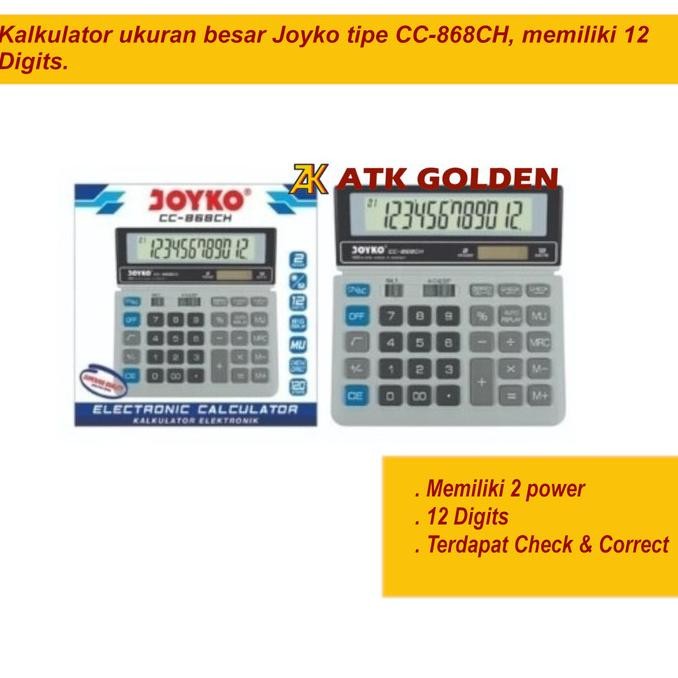 

TR24 Kalkulator tipe CC-868 Joyko Murah