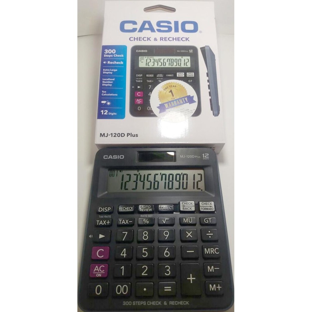 

EVY-510 KALKULATOR CASIO MJ 120D PLUS ORIGINAL - KALKULATOR 12 DIGIT Termurah