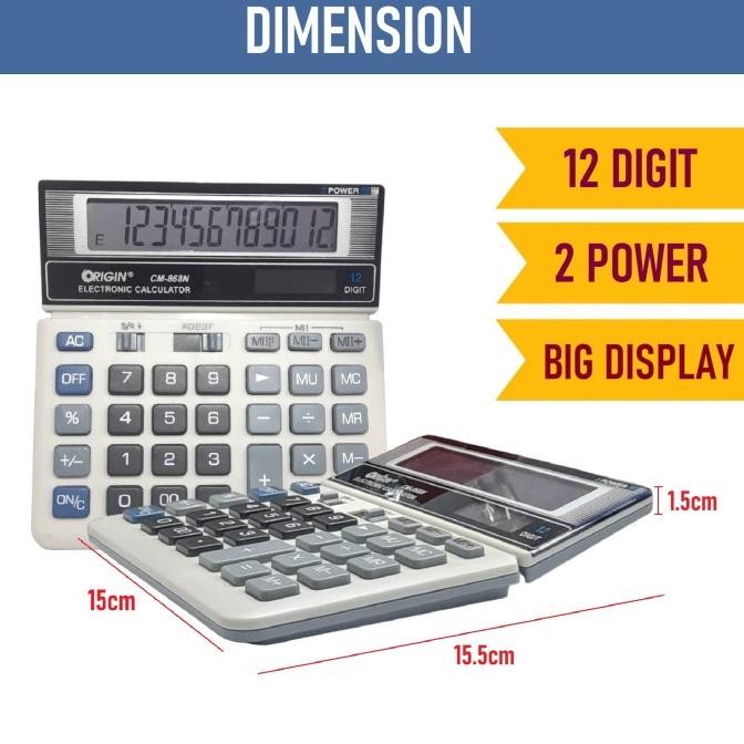 

asd-86 Electronic Calculator CM-868N / Kalkulator Besar / Kalkulator 2 Power Hemat