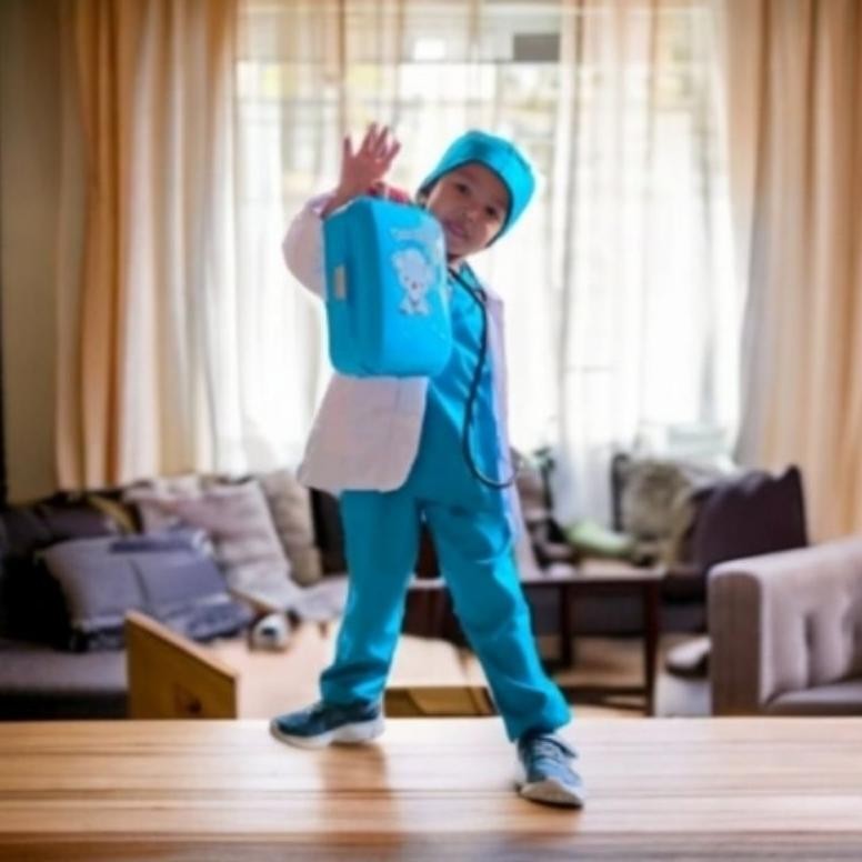 murah baju Oka/seragam dokter anak/baju profesi anak sekolah paud TK SD/kostum profesi dokter kecil/