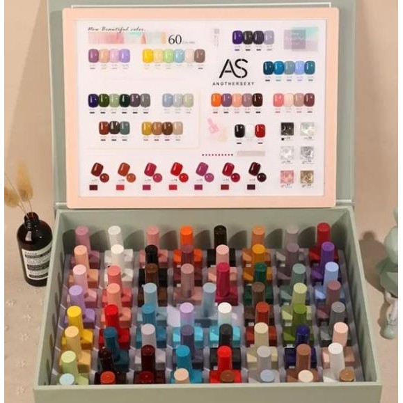 As Gel Polish Set 60 Warna Kutek Uv 1 Set Ready Sto