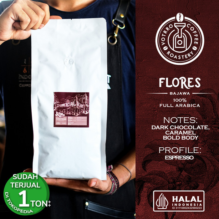 

Biji Kopi 100% Full Arabica Flores Bajawa Roasted Commercial- Espresso