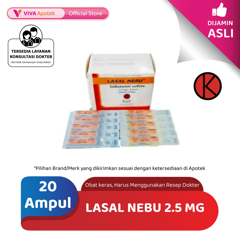 Lasal Nebu 2.5 mg / Salbutamol / Asma (20 Ampul)