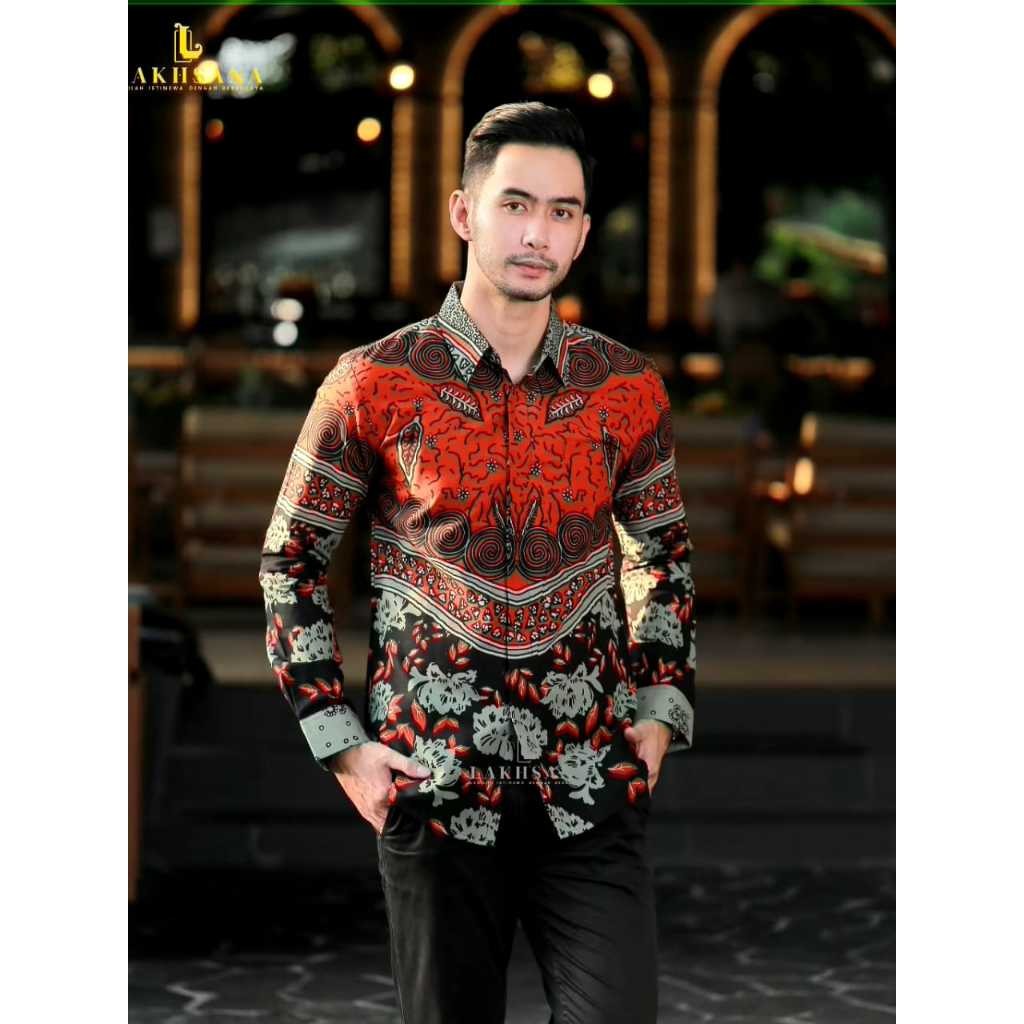 Atasan Krmeja Lakilaki Remaja Buju Kmja Batok Cwo Kekinian Kemeja Batik Pria Lengan Panjang Pakaian 