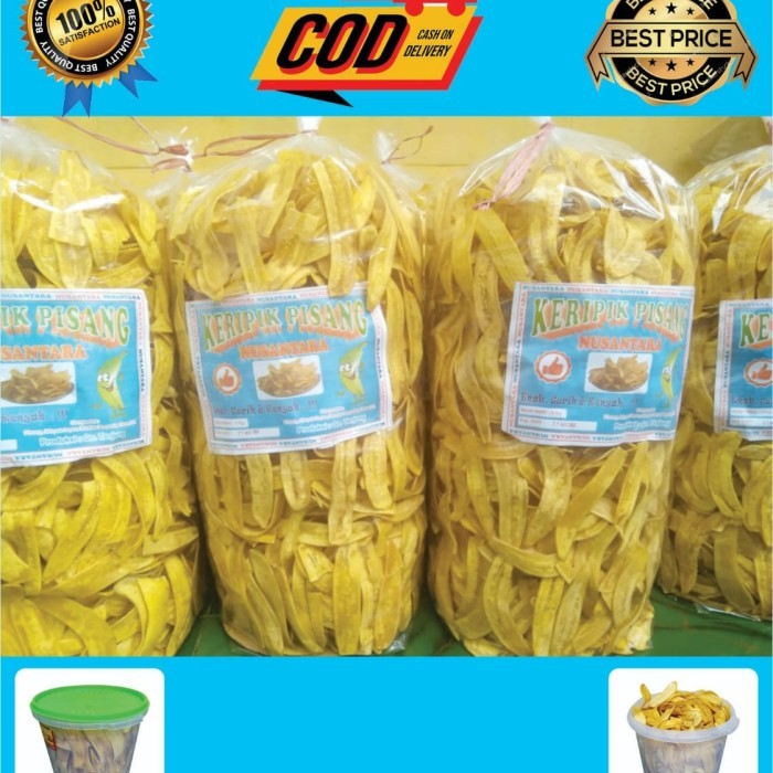 

LIMITED EDITION (Termurah) keripik pisang asin gurih kemasan 1kg