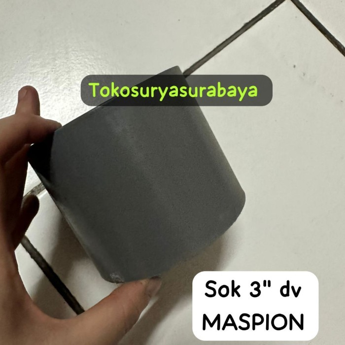 Produk Terbaik] MASPION sok 3" dv - socket 3 inch sok 3 inch sok pipa 3" sambungan pipa lurus 3"