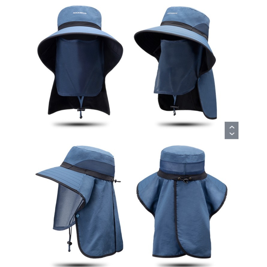 Rockbros Lf8037 Lf8037-2 Sunscreen Sun Hat Full Face Mask Riding Golf