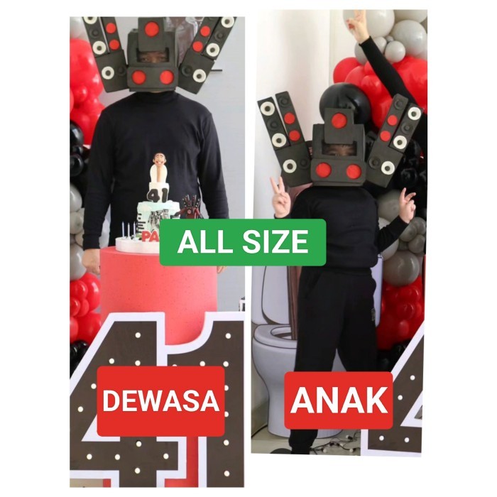 Topeng Skibidi Toilet Speaker Man