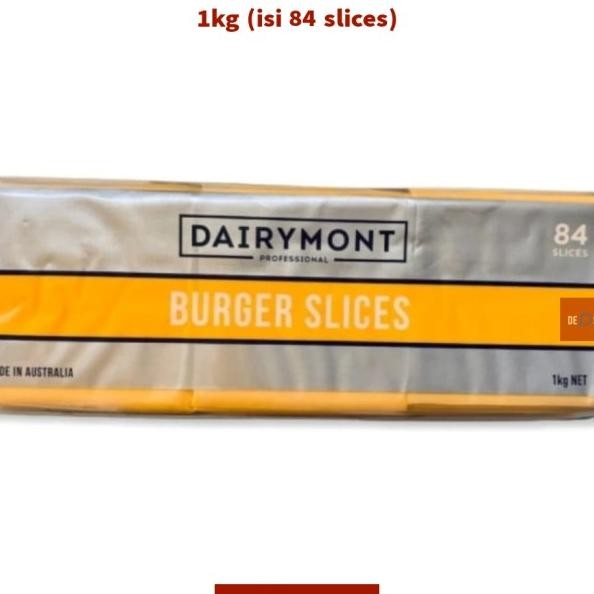 

Dairymont Burger Slice Red Cheddar 1Kg Isi 84 Slices - Keju Burger Aus