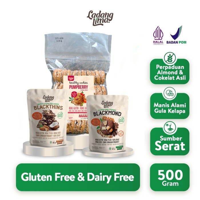 

TERPERCAYA Pumpberry 500gr Ladang Lima - Healthy Food Snack Cookies Gluten Free