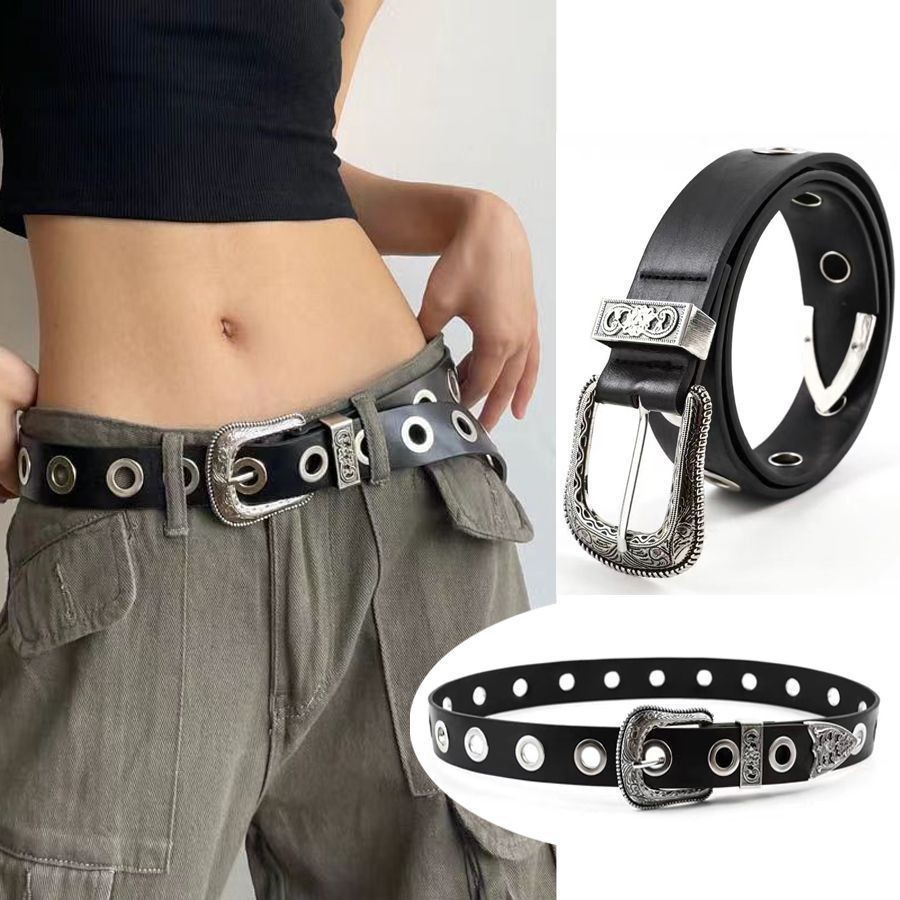 Sabuk Lebar Wanita, Gesper Logam Ukir