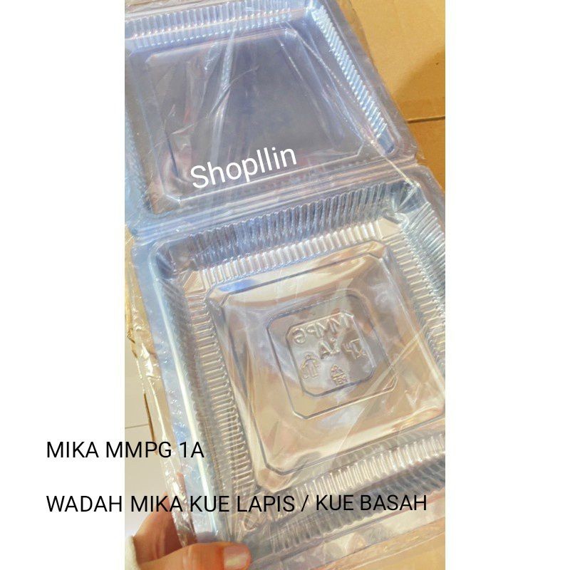 Box Kue / Plastik Mika 1A Mika Kue Lapis / Kue Basah 1 loyang Bening / Dus Kue