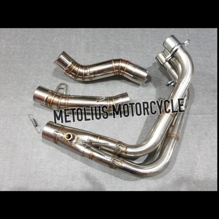 leheran stainless knalpot zx25R header pipa Ninja zx25R leher zx25R Original