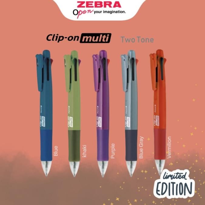 

HARGA DISC - PULPEN ZEBRA CLIP ON MULTI TWO TONE 4 INK + MECHANICAL PENCIL 5 IN 1