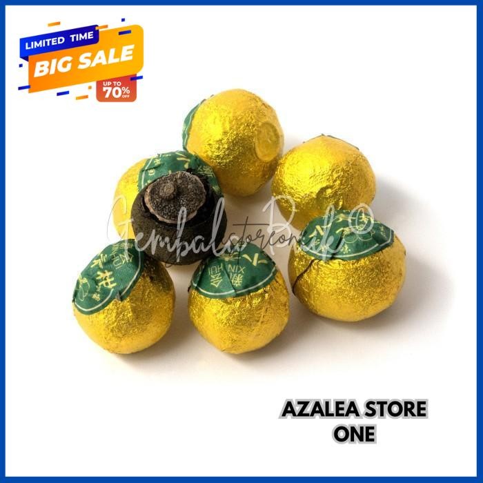 

TEH PU'ER GREEN CITRUS YUNNAN TEA / CHINESE PUER TEA BALL BOLA GRATIS ONGKIR!! BY AZALEA STORE