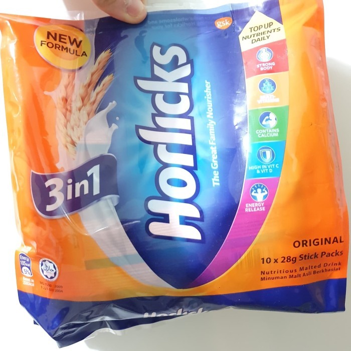

Horlicks Cereal 3 In 1 3In1 Sachet X 28Gr Original Malt