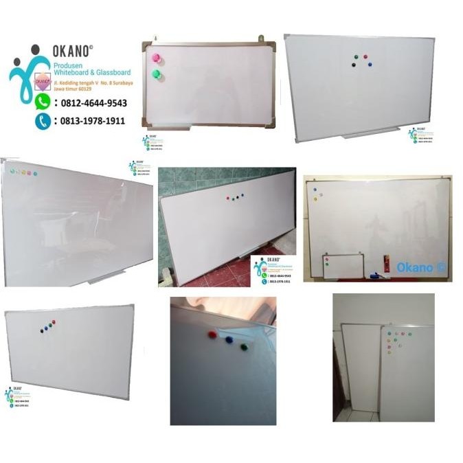 

BEBAS ONGKIR - Papan Tulis Whiteboard Gantung Magnet Okano 60 x 120 cm