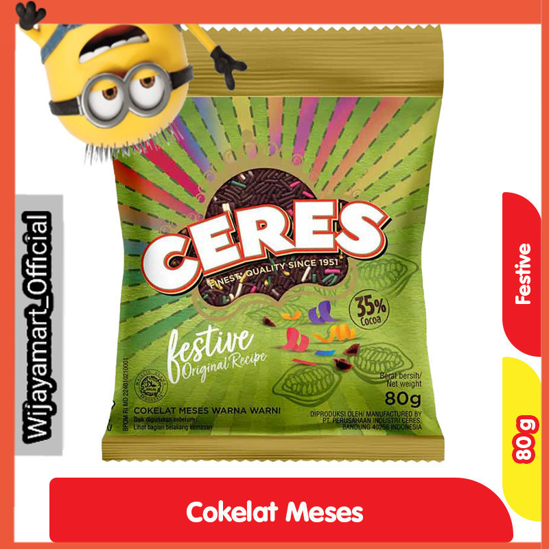 

Ceres Cokelat Meses Festive Warna Warni 80 g