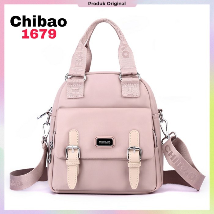 Ready Tas original - Tas ransel chibao 1679 Nilon waterproof tas selempang wanita tas ransel wanita