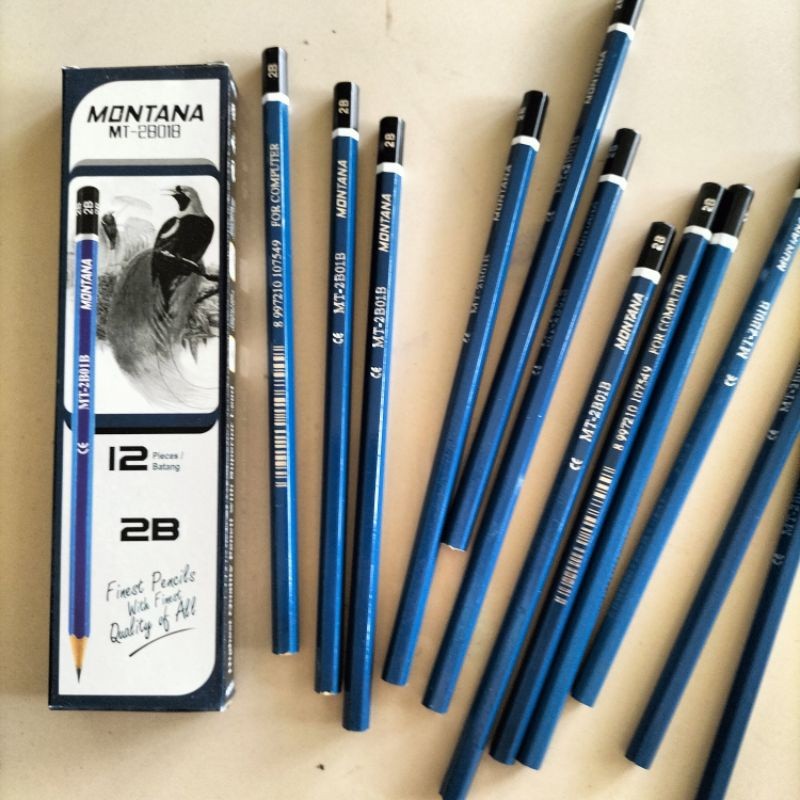 

[LUSIN/12PCS] Pensil 2B MONTANA/ LAPIZ