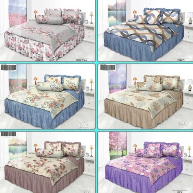 Super Hot My Love | Bed Cover Set 160X200 Queen No 2 Sprei Tinggi Rumbai 50 Cm ( Anti Geser 20 Cm ) 