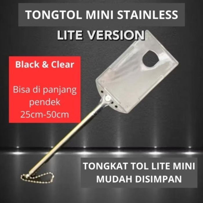 monggo] Tongkat Kartu Tol Teleskopik Tangkai Toll Stik Tol Stainless Adjustable