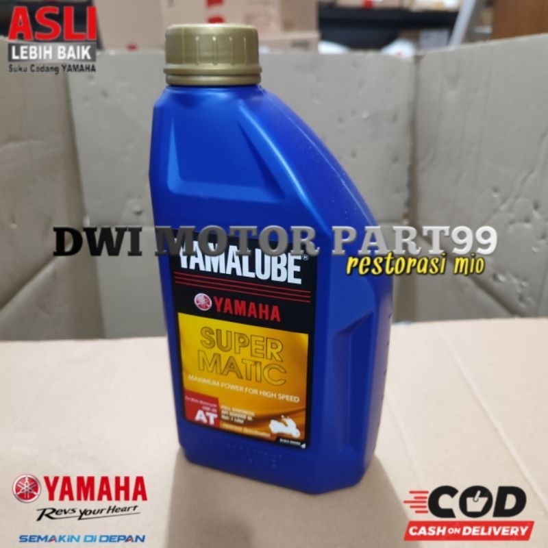 MURAH OLI MESIN SEPEDA MOTOR YAMAHA YAMALUBE SUPER MATIC 1LT 10W-40 ORIGINAL MURAH