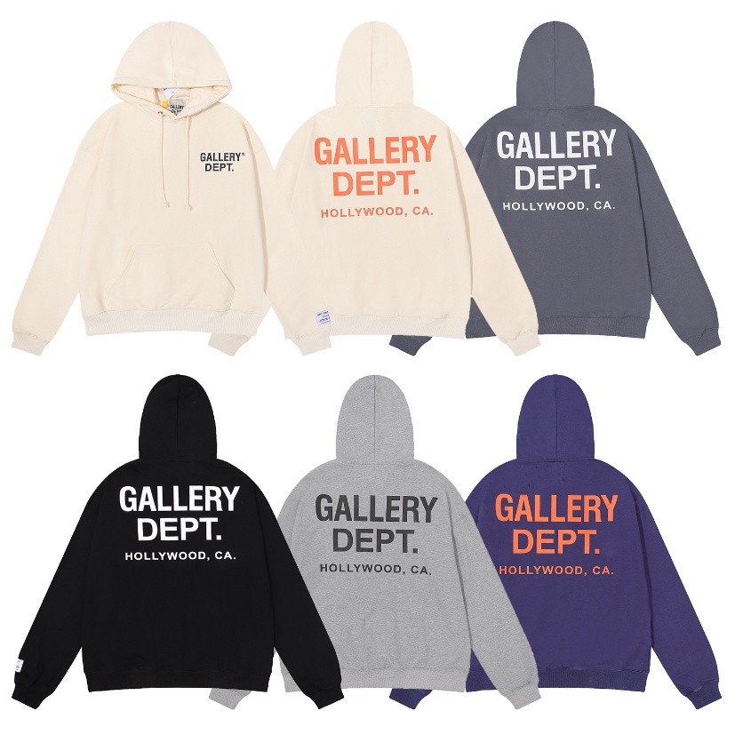 High Street Oversized GALLERY DEPT Hollywood Edisi Terbatas Hoodie Lengan Panjang Kasual Katun Cetak