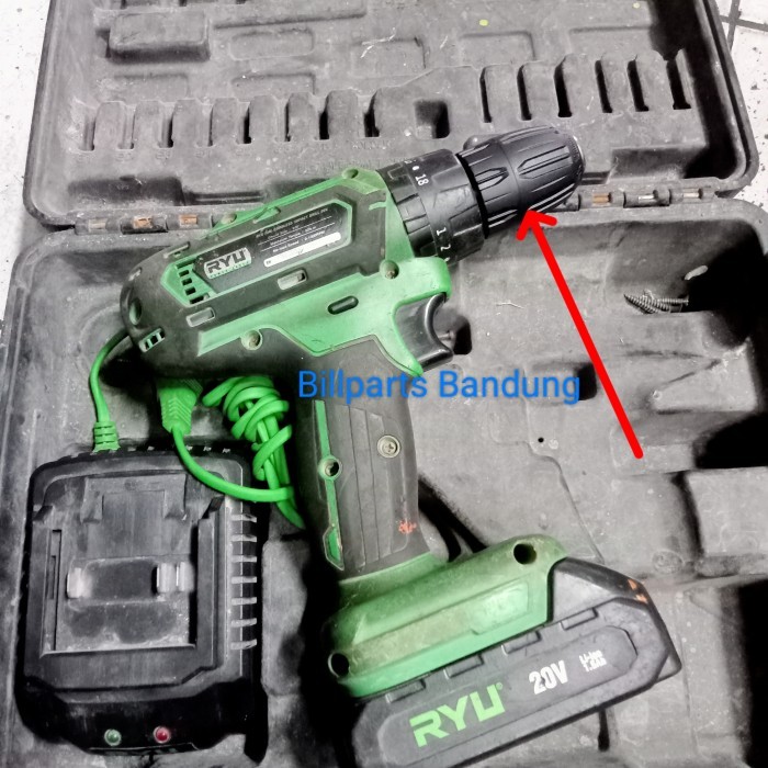 {{{{{{] chuck kepala RCI 20V Ryu 20 V volt bor cordles codles baterai batre