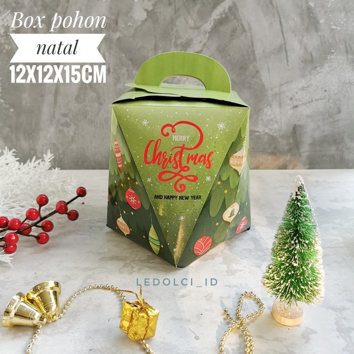 

langsung order saja] BOX TOPLES COOKIES NATAL CHRISTMAS DUS KOTAK HAMPERS ALA POHON NATAL