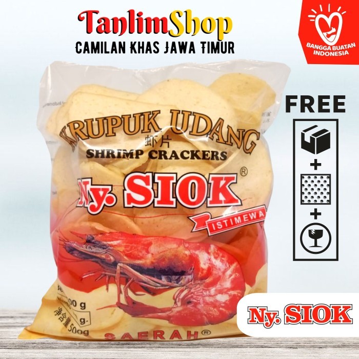 

TERPERCAYA Kerupuk Udang / Shrimp Crackers Oval Ny Siok - TanlimFood