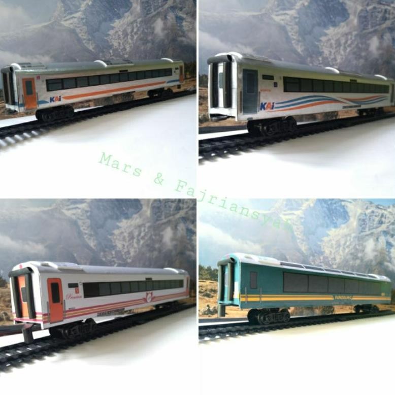 fbx-4 Termurah Kereta Api Indonesia | Mainan Kereta Api | Gerbong Penumpang KAI Panoramic Parawisata