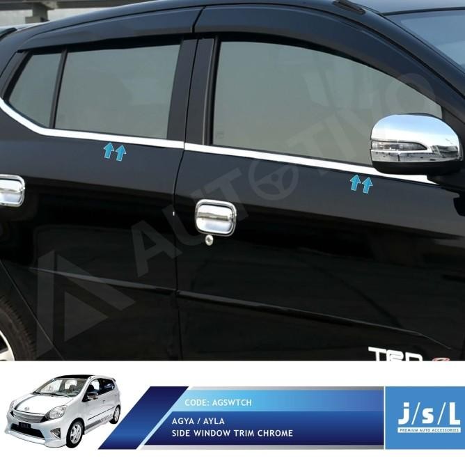 Toyota Agya List Kaca Samping/Side Window Trim Chrome
