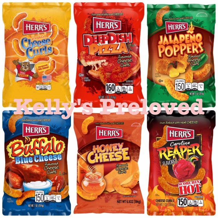 

PRODUK TERBATAS HERR'S CHEESE CURLS HERRS SNACK IMPORT USA