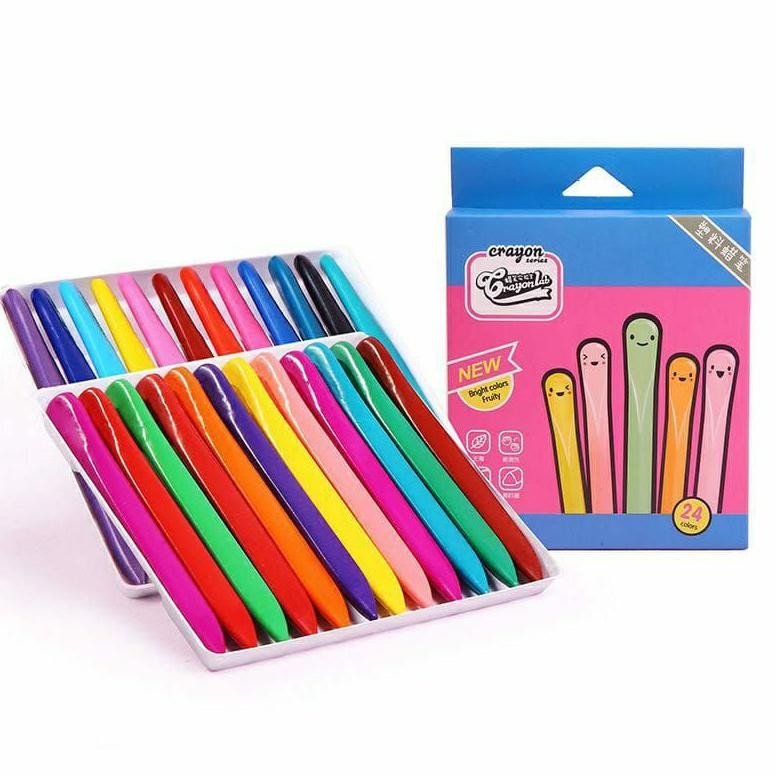 

ter-98 [FELIZKIDS] [FK60] Set Krayon Lengkap Anak Anti Air Tidak Nempel Lengket Kotor di Tangan Crayon Set Sekolah Plastik Non Toxic Magic 12/24/36 Original