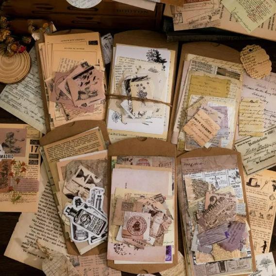 

New Arival Paket Set Scrapbook Stickers Vintage Pack Stiker Deco 30 Lembar DIY Murah