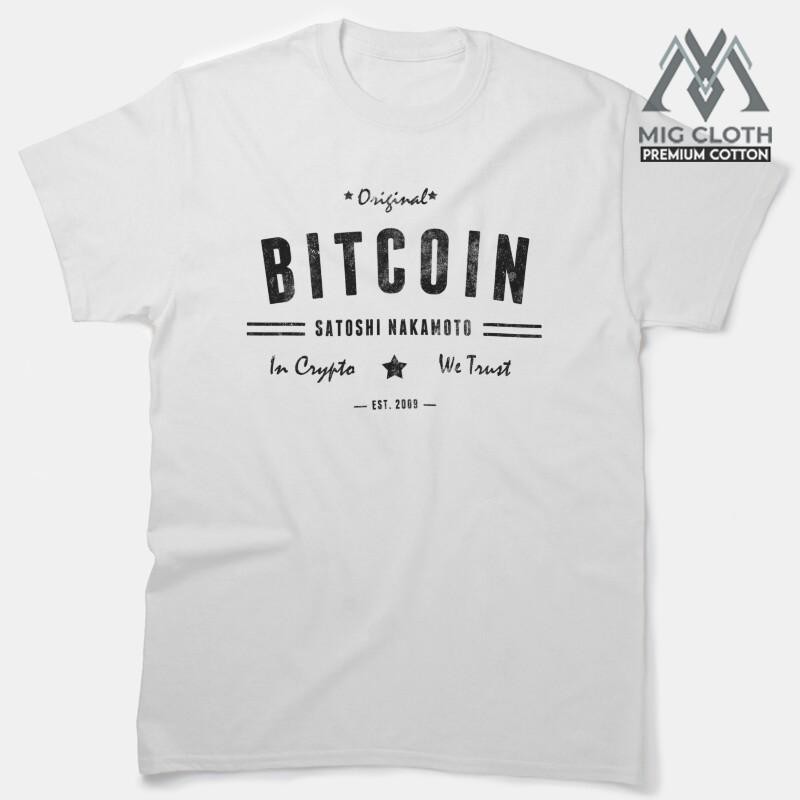 Baju Kaos Bitcoin Original Satoshi BTC Crypto Logo Classic T-Shirt