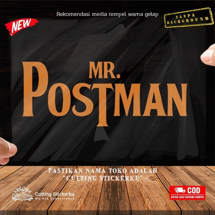 Cutting Stiker Mr Postman Variasi Motor Mobil Sticker Timbul Keren Dasbor Spakbor Visor Body Kaca He