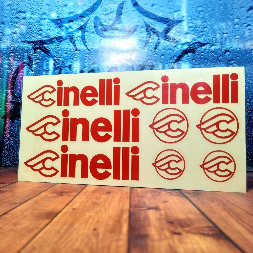 Cutting Stiker Cinelli Variasi Sepeda Sticker Frame Aksesoris Body Style Lipat Keren Decal Striping 