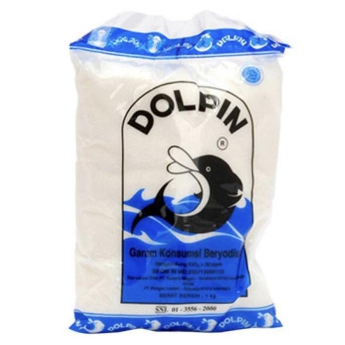 

Dolphin garam 1 Kg x 12 pack Kartonan