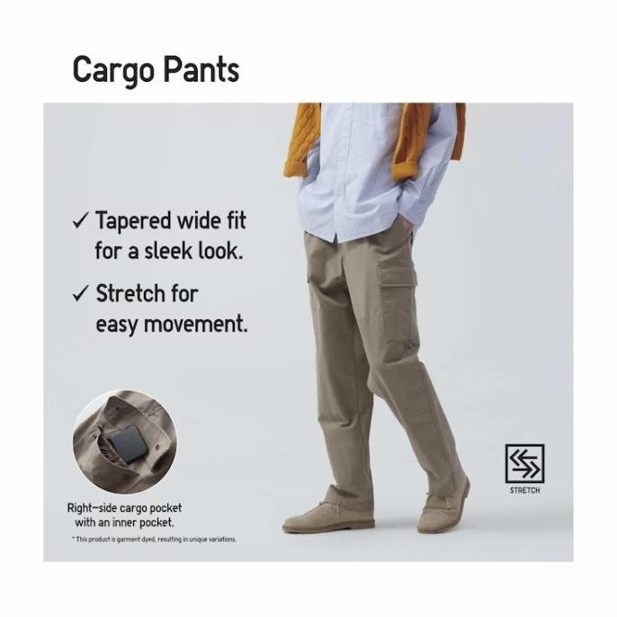 JASTIP Men Celana Work Denim Pria Cargo Chino Pants Panjang UNIQLO LN