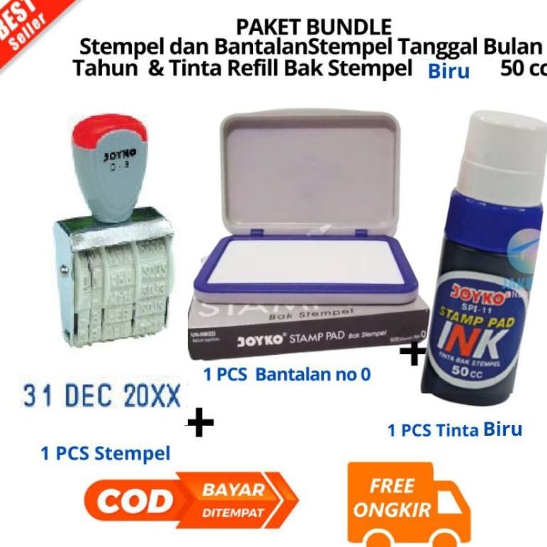 

SALE [JIB] BAYAR DI TEMPAT PAKET Stempel DAN BANTALAN CETAK Tanggal Bulan Tahun 1 Warna JOYKO Kenko D-3 Dater Stamp - D-3 /PCS & Tinta Refill Bak Stempel (Hitam) 50 cc JOYKO SPI-13 Stamp Pad Ink [PBF] rwe-45