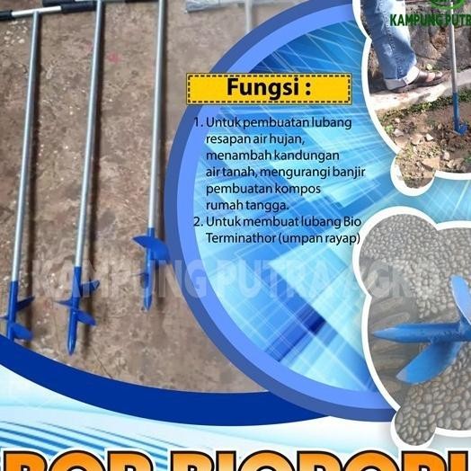 Bor Biop Spiral Alat Pelubang Tanah Bor Tanah