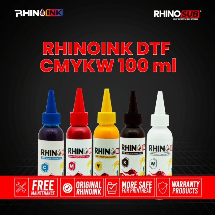 

RHINO INK TINTA DTF (DIRECT TRANSFER FILM) - KUALITAS PREMIUM 100ML