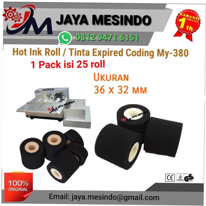 

HOT INK ROLL / TINTA EXPIRED CODING MY-380 36X32