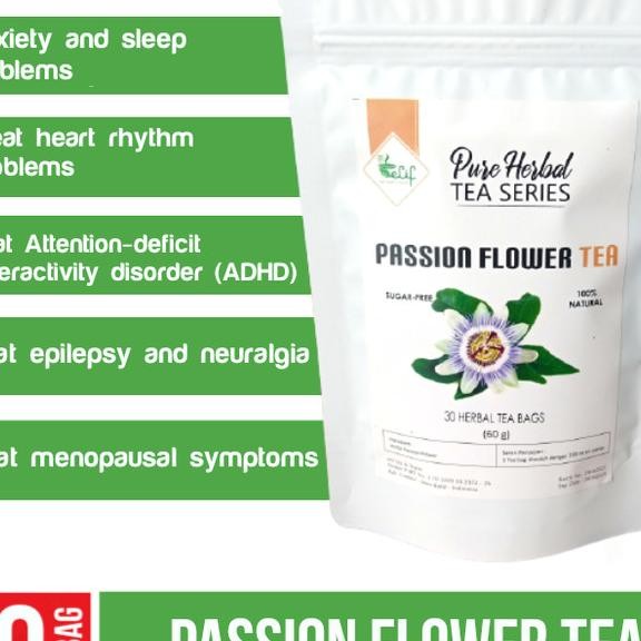 

Passion Flower Tea : Anxiolytic, Sedative, Sleep & Relax (30 Tea Bag)