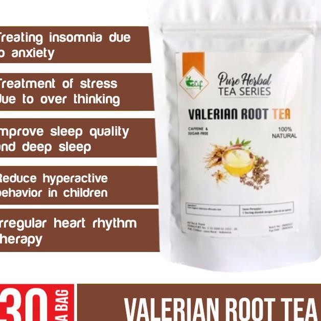 

Valerian Root Tea : Valeriana Officinalis Root (30 Tea Bag)