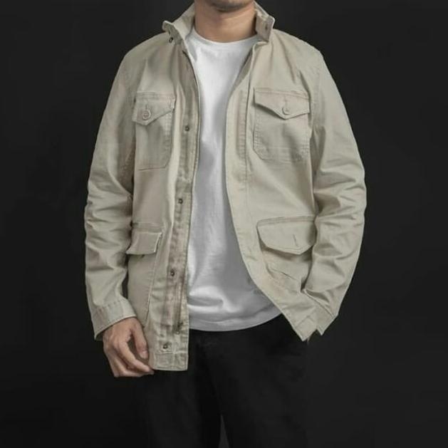 Jaket Parka Pria George (US Brand) Hidden Hood Military Jacket MRS02