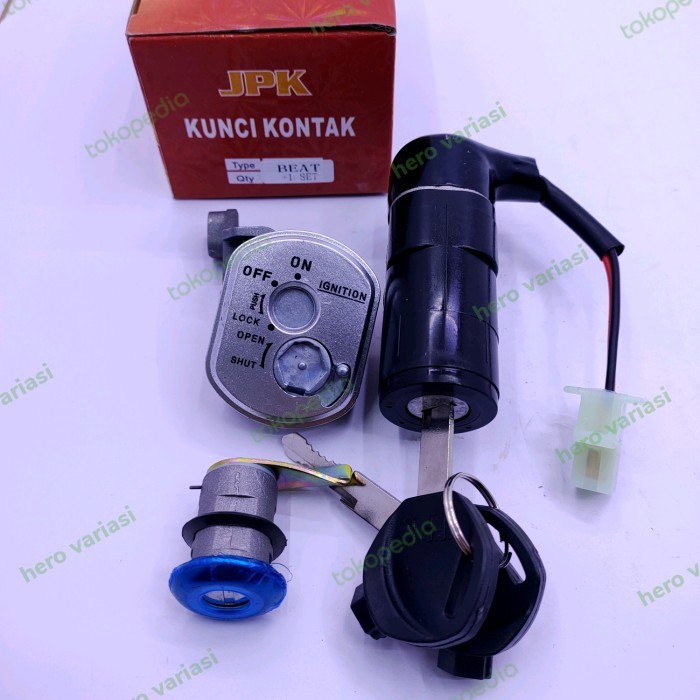 KUNCI KONTAK LENGKAP KUNCI JOK MOTOR BEAT KARBU