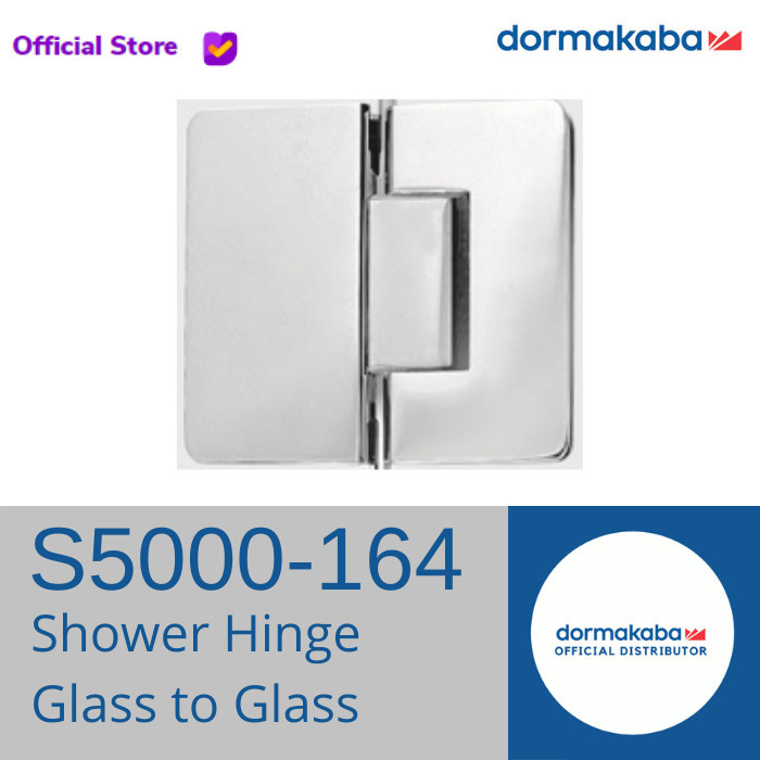 DORMA S5000-164 SHOWER HINGE GLASS TO GLASS DORMAKABA
